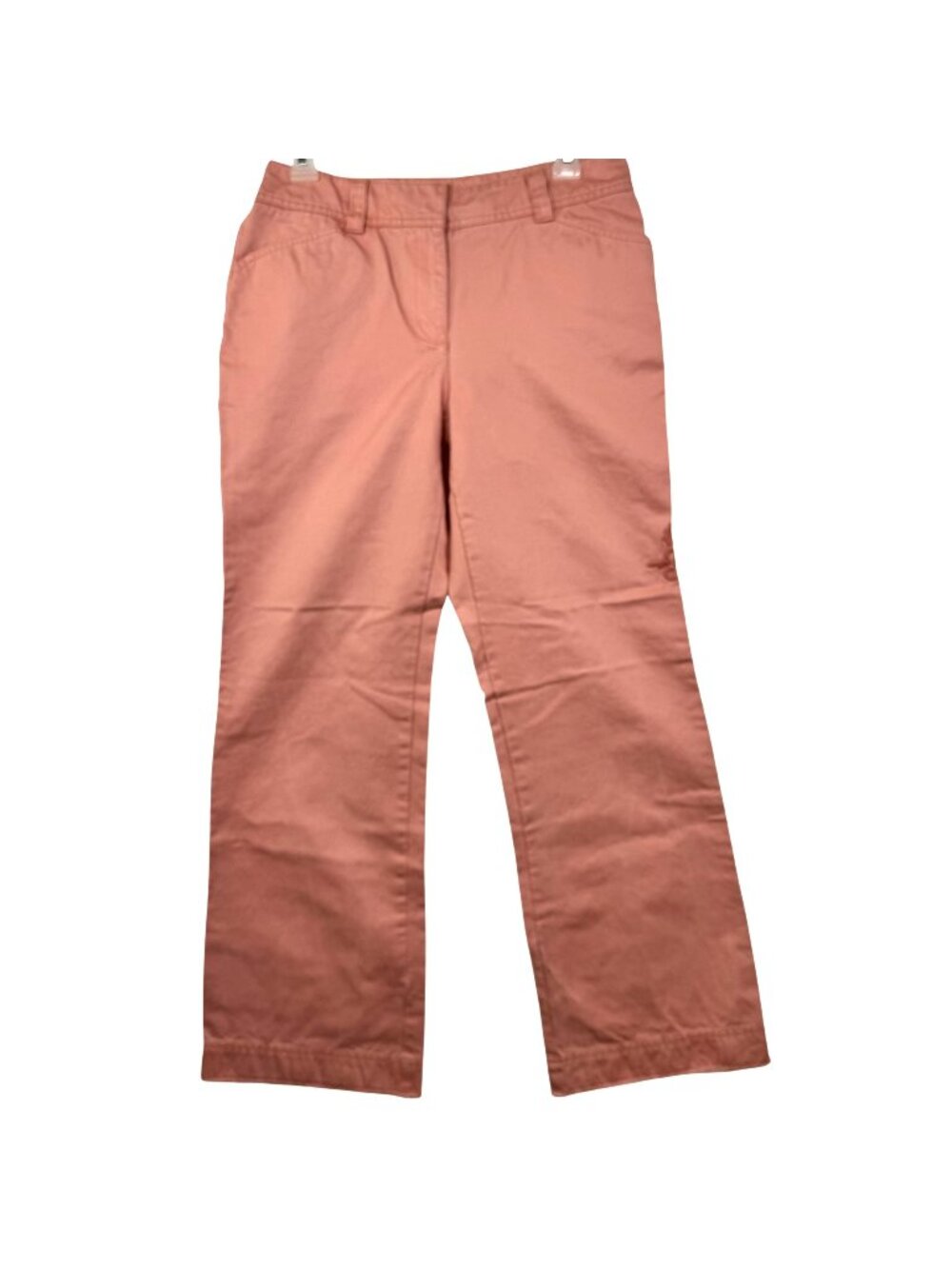 Nine & Co. Weekend Womens Salmon Pink Embroidered Cotton Pants Size 6 Casual Sty